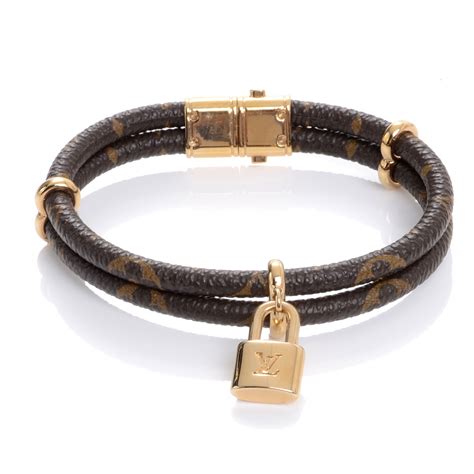 lv leather bracelet men's.